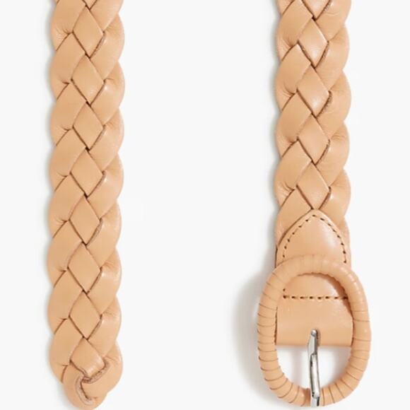 J. Crew medium brown Braided leather belt - Picture 2 of 9